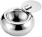 Aschenbecher, Edelstahl Windaschenbecher Aschenbecher mit Deckel für den Innen- oder Außenbereich, Asche Halter für Raucher, Desktop Aschenbecher für Home Office, Silber