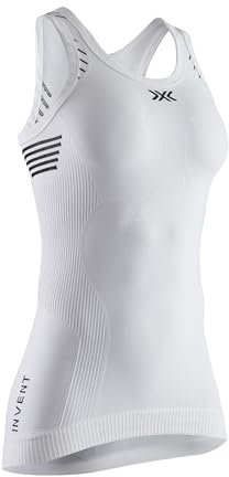 X-Bionic Damen Invent Singlet T Shirt, Arctic White/Dolomite Grey, XL