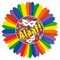 PARTY DISCOUNT Deko-Fächer Karneval Alaaf, ø 60 cm