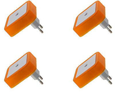 Othmro Bathroom Shaver Light, Plug-in Night Light LED Bed Lights with Auto Dusk-to-Dawn Sensor Light for Shaver Socket Bedroom Kitchen Hallway Yellow 4Pcs
