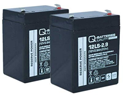 Q-Batteries Ersatzakku für Badewannenlifter und Patientenlifter 24V 2,9Ah (2 x 12V)