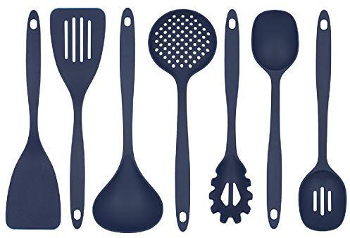 Glad Cooking Kitchen Utensils Set – 7 Pieces, Nylon Tools for Nonstick Cookware, Blue