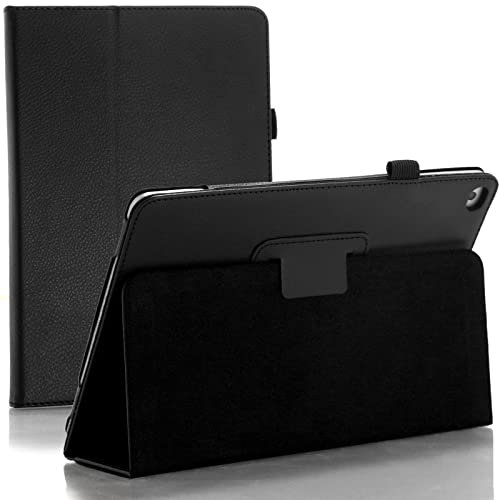 Custodia in pelle con supporto per Apple iPad Air 1 (2013) Air 2 (2014) 9.7 5a generazione (2017) 6a generazione (2018) (nero)