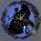 Smotly Vinyl Wanduhr, Schönheit und Tier 3D Wanddekoration große Uhren, LED-Bunte Lichter handgemachte Wanduhr Geschenke,with Light