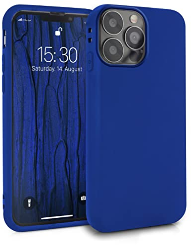 MyGadget Hülle kompatibel mit iPhone 13 Pro Max - robuste Handyhülle TPU Case Slim Silikonhülle - Back Cover Kratzfest Schutzhülle matt Königsblau