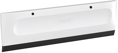 hansgrohe WallStoris - Duschabzieher, Abzieher Dusche, Glasabzieher, Fensterabzieher, Badezimmer Zubehör, Dusche Zubehör, Mattweiß, 27916700
