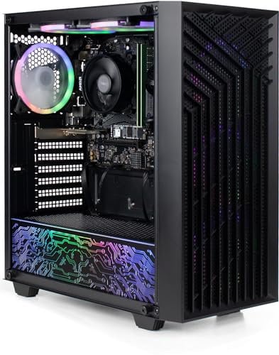 XUM Spartan Prebuilt Gaming PC: AMD Ryzen 5 8600G, Radeon Integrated Graphics, 16GB DDR5 RAM, 1TB NVME SSD. 500W PSU 80+ Bronze, aRGB, WiFi 5, Windows 11 Home, Entry Level, Black Case