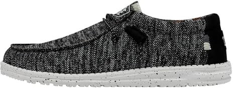 Hey Dude Herren Wally Sox Moc Toe Schuhe, Black White,45 EU