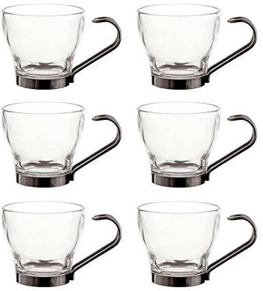Quid Supreme Set 6 Tazas Vidrio 11cl Sodo No Apto Microondas Reciclable
