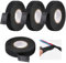 WHC 4 Stück Kabelbaum Klebeband Anti Stoffband Isolierband, Band Textilklebeband, Industrie Gewebeband Schwarz, Schwarzes Isolierband Hitzebeständig, Electrical Tape (19mm X 15m / 15mm X 15m)