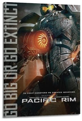 greb Filmposter Pacific Rim, Raumdekoration, ästhetisches Poster, künstlerisches Poster für Schlafzimmer, Wohnzimmer, Wände, 60 x 90 cm, Rahmenstil