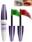 Mascara Telescopica 5D Verde e Rosso per Ciglia, Waterproof, Lunga Durata, Volumizzante, Incurvante, Effetto Ciglia Finte, Makeup Natalizio
