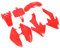 Motorrad-Verkleidungs-Karosserie-Arbeitssatz, 7-teiliges Set, Kompatibel mit CRF50 XR50 50 Bis 160 Cc, Einfache Installation (Rot)