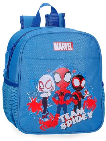 Marvel Joumma Team Spidey Vorschulrucksack, Blau, 21 x 25 x 10 cm, Polyester, 5,25 l, blau, Talla única, Vorschulrucksack