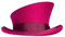 Wollfilz-Zylinder für Damen und Herren – Unisex, asymmetrischer Melonenhut, Kopfschmuck, Karneval, Halloween, Kostüm, Cocktail, Magier, Herren, Jazzmütze, Rockhut, Zauberhut (Einheitsgröße, Rosenrot)