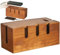 Cable Management Box Wood Dustproof Cord Organizer for Home Desk Wire Organizer Router Placement Box for Hiding Messy Cables Wire Management