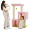 PAWZ Road Großer Kratzbaum, 11 cm dicke Sisal-Kratzbäume, Doppelhöhle, Rosa, 114 cm hoch, für große Katzen