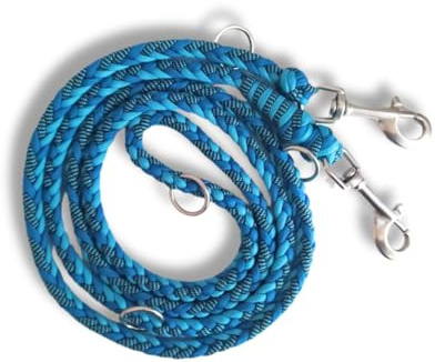 Paracord Leine - Mixed Colors, verschiedene Längen und Karabiner wählbar, verstellbar
