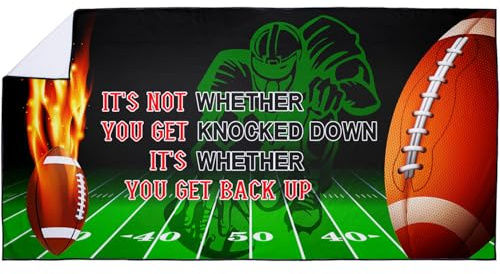 Violetpos Rugby Strandtuch 90x180 cm Schnell Trocknende American Football Badetuch Sandfrei Handtuch Strandhandtuch Strandtücher Groß Badehandtuch Tragbares Handtücher Leichtes und Dünnes Sportthema