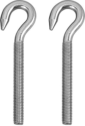 Uplory 2 Stück M12 Schraubhaken, Edelstahl-Gleichgewinde, stark und langlebig, lange Lebensdauer, erspart Ihnen einige Sorgen, geeignet für Kleiderbügel, Markierungen, Hakensets, dekorative Paneele