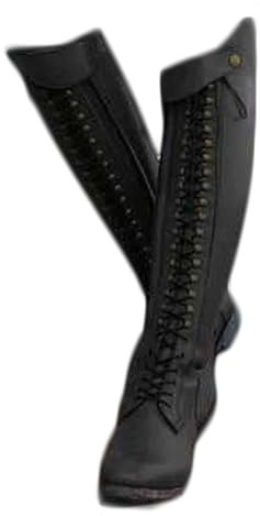 LNNLOO Botas Térmicas para Montar A Caballo (34-43), Botas hasta La Rodilla, con Cordones Y Punta Puntiaguda, Antideslizantes E Impermeables, Tacón Bajo (1-3 Cm), Unisex/Invierno,42,Black