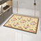 HANGJINLI Badematte Blumenmuster Badvorleger rutschhemmend ultraweich, extrem saugfähig, flusenarm 50 x 80 cm Orange