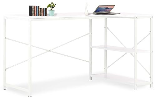 Brokky Escritorio para Ordenador Blanco 120x72x70 cm Mesa Ordenador PequeñA Escritorio Cristal