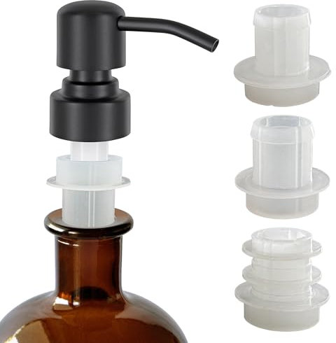 ALTGLAS Set of 3 Silicone Stoppers for Upcycling Soap Dispenser Pumps (Three Sizes from 18-23 mm Diameter)