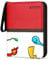 Card Binder 440 Pockets, 4-Pocket Card Holder Album with 55 Sleeves Red