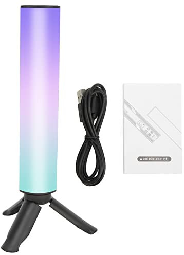 Tyenaza W200 LED-Fülllicht, magnetisch, Zwei Farbtemperaturen, tragbarer RGB-Lichtstab mit Akku für Outdoor-Fotografie (20 x 4 x 3,5 cm)