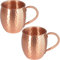 YHNSDJX Mug Moscow Mule en cuivre réutilisable, chope à bière durable et cuivrée, tasse à café de 35 cl, tasse à lait, tasse de bar en cuivre pur, verres(Solid Copper Cup-2PC)