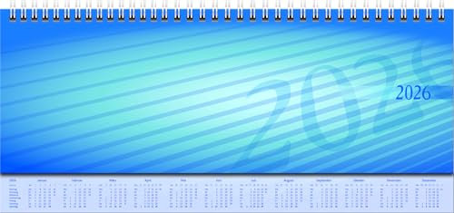 rido/idé Querterminbuch Mod. Sequenz 2026 | 297×105 mm, Karton, blau
