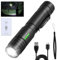 Taschenlampe led aufladbar, Wasserdicht mini klein taschenlampeMit intelligenter Leistungsanzeige, 2000 Lumen sehr helle taschenlampe mit 5 Modus Umschaltung für Bergsteigen Camping und Wandern