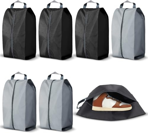 Rierousy 6 Stück Schuhbeutel Reise 15.35in x 7.48in，Groß Schuhtasche Koffer Wasserfeste für Trennung von Schuhen Kleidung Reisezubehör，Schuhsack Tasche für Koffer, Rucksack, Sporttasche