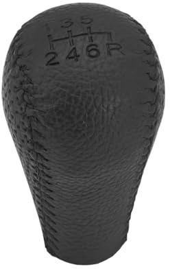 Fouedy Auto 6 Gang Leder Schaltknauf für Nissan Navara D40 Frontier Double Cab 2005-2015, Pathfinder R51 2007-2019 Schwarz
