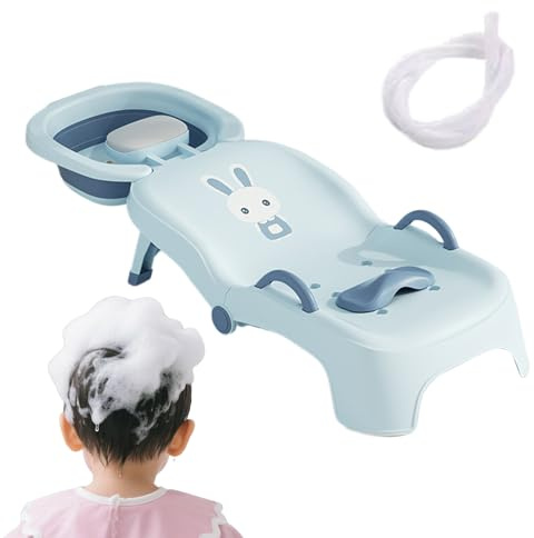 Kinder Haarwaschstuhl Baby-Shampoositz-Liegekopfstütze | Faltbarer Kinder Kopfhaarspüler Salon Stuhl Für 0-10 Jahre Kinderhaare, Zuhause Badezimmer Toilette Dusche, Mädchen