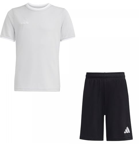 adidas Kinder Set Trikot + Hose Entrada 26 Team Light Grey/White 152