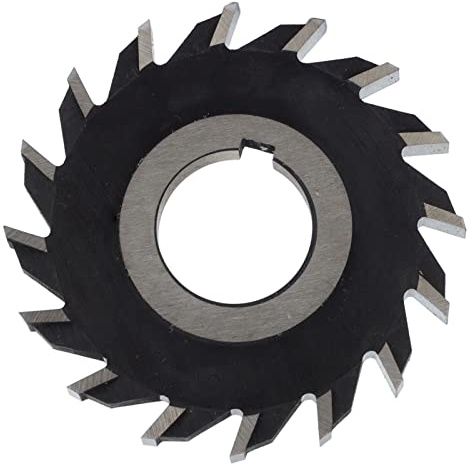 Aramox Fresa de 16 Dientes Disco de Fresa Frontal de Acero de Alta Velocidad 80 Mm de Diámetro 27 Mm de Diámetro Interior 8 de Ancho de Diente para Procesamiento Plano Trabajos de Fresado y Usuarios