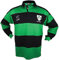 Irland, langärmelig, gestreift, irisches Rugby, Grün, Blau, Mittel
