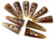 Ototec Knebelknöpfe, 10 x 50 mm groß, Horn-Nachahmung, für Mäntel, Jacken, Cremefarben