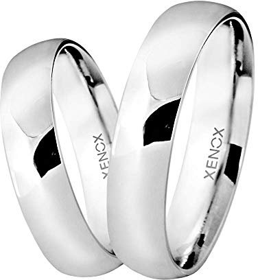 Xenox Silber Sterling 925 Unisex Partner Freundschaft Ring and Friends XS9103, Ringgröße (Durchmesser):52 (16.6 mm Ø)