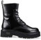 Cult Anfibio Donna CLW326700; Pelle Nera; Fondo Gomma Tacco 4 cm; Cerniera Laterale e Lacci