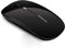 Uiosmuph Q5 Mouse Wireless Ricaricabile, Senza Fili Silenzioso 2,4G 1600DPI Mouse Portatile da Viaggio Ottico con Ricevitore USB per Windows 10/8/7/XP/Vista/PC/Mac (Nero)
