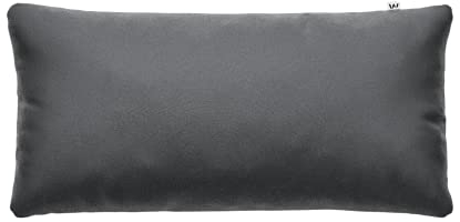 Wolkenfeld Mako Satin Kissenbezug 40 x 80-100% Baumwolle - Traumhaft weiche Kissenhülle mit verdecktem Reißverschluss - Anthrazit Grau