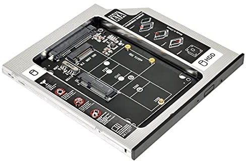 NFHK MSATA NGFF B/M-key SSD to Slimline SATA 13Pin Caddy Case for 9.5mm Universal Laptop CD/DVD-ROM Optical Bay