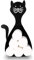 Support de rouleau de papier toilette en forme de chat - Fixation murale ou sur pied - 8 rouleaux