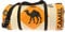 MoreThanHip Jumbo Weekender Kamel Orange - Große Reisetasche aus Recycelten Zementsäcke Weekendertasche Damen und Herren Sporttasche Duffle Bag Unisex - 55 x 27 x 27 cm