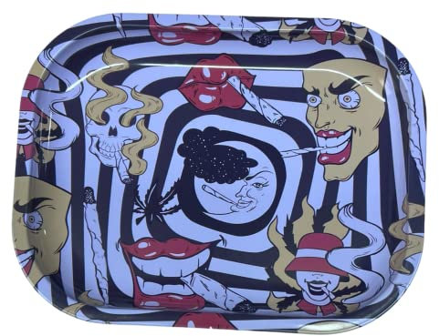 Metal Rolling Tray for Smoking – Durable Tobacco Accessories Tray, Portable and Easy to Clean – Ideal for Herbs, Papers, and Rolling Supplies (Celebrities)