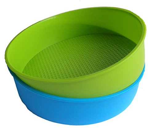 Moule à Gâteau Rond en Silicone de 26 cm - Bleu et Vert