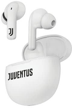 Seven Auricolari Wireless Juventus, Earbuds, Bianco, con Doppio Microfono, Bambini e Ragazzi, Squadra di Calcio, Idea Regalo per Tifosi